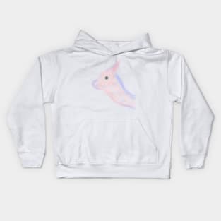 Pink blue watercolor animals unicorn art Kids Hoodie